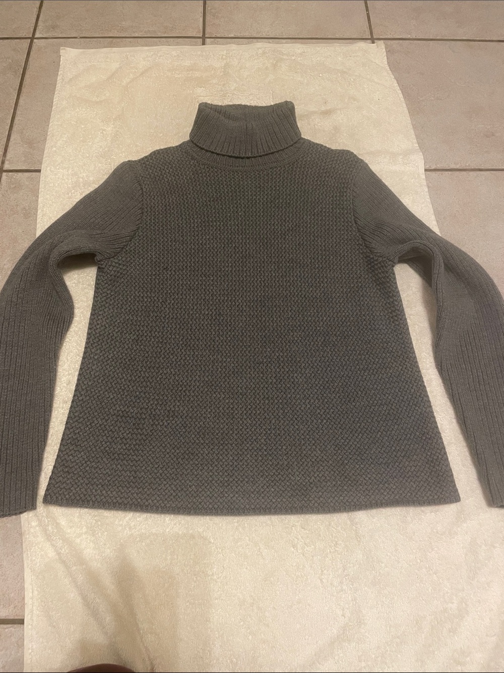 Eileen Fisher Wool Gray Turtleneck Sweater